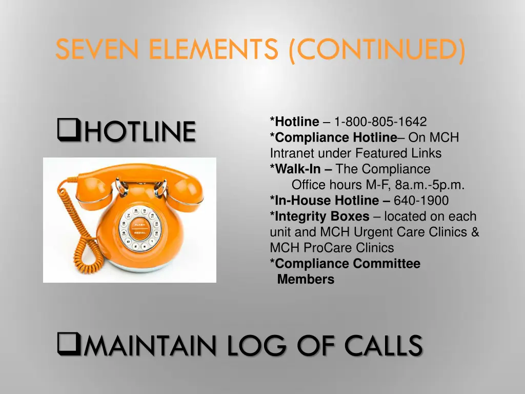 seven elements continued 1