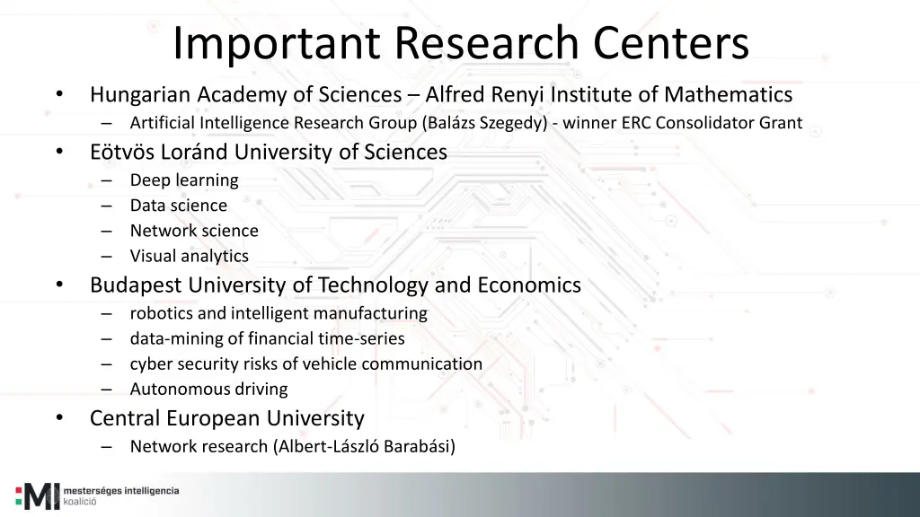 important research centers