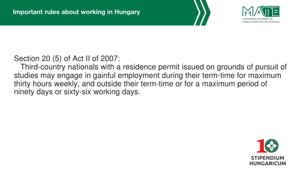 important rules about working in hungary