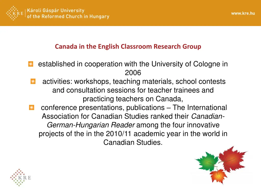 canada in the english classroom research group