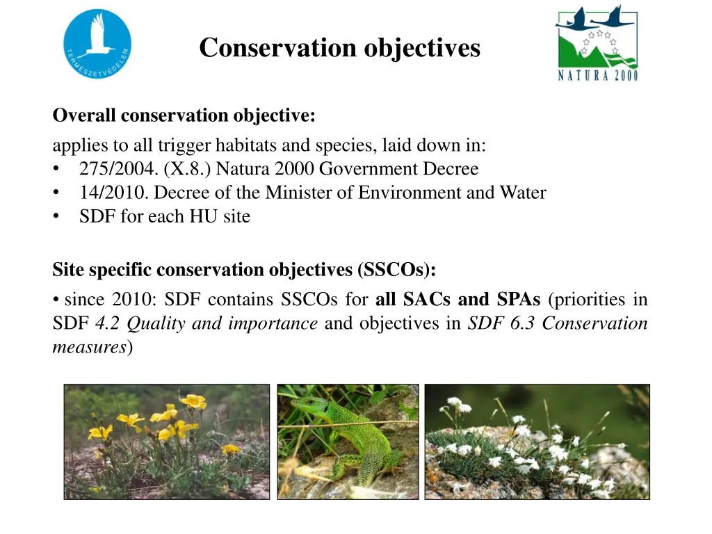 conservation objectives