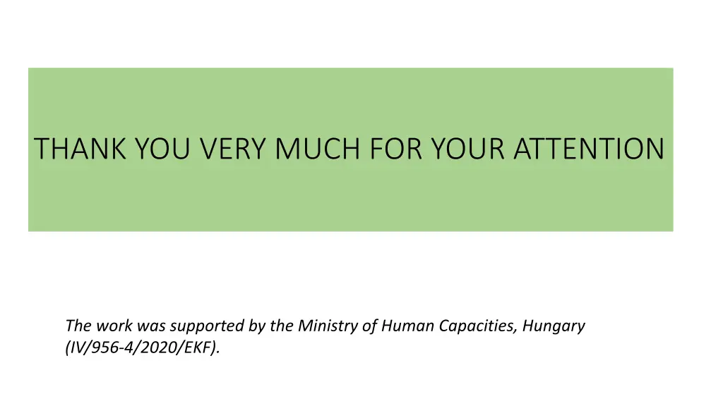 thank you very much for your attention