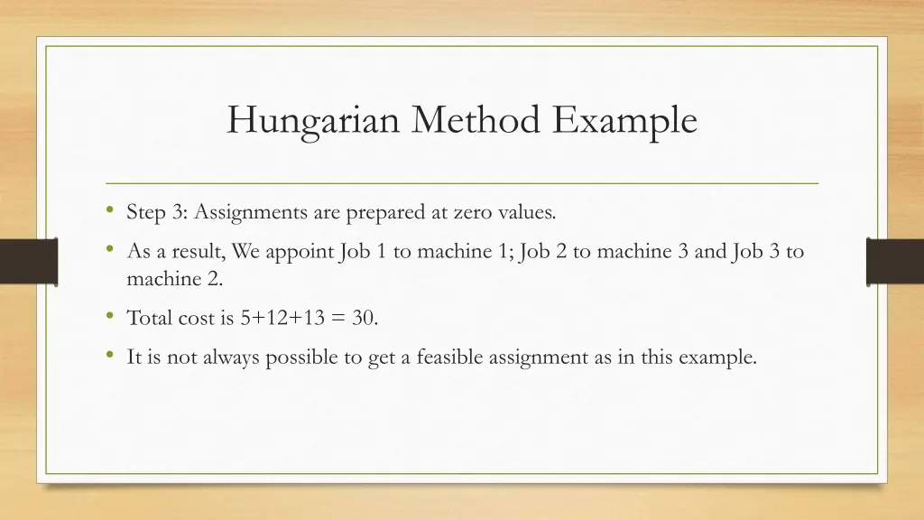 hungarian method example 2