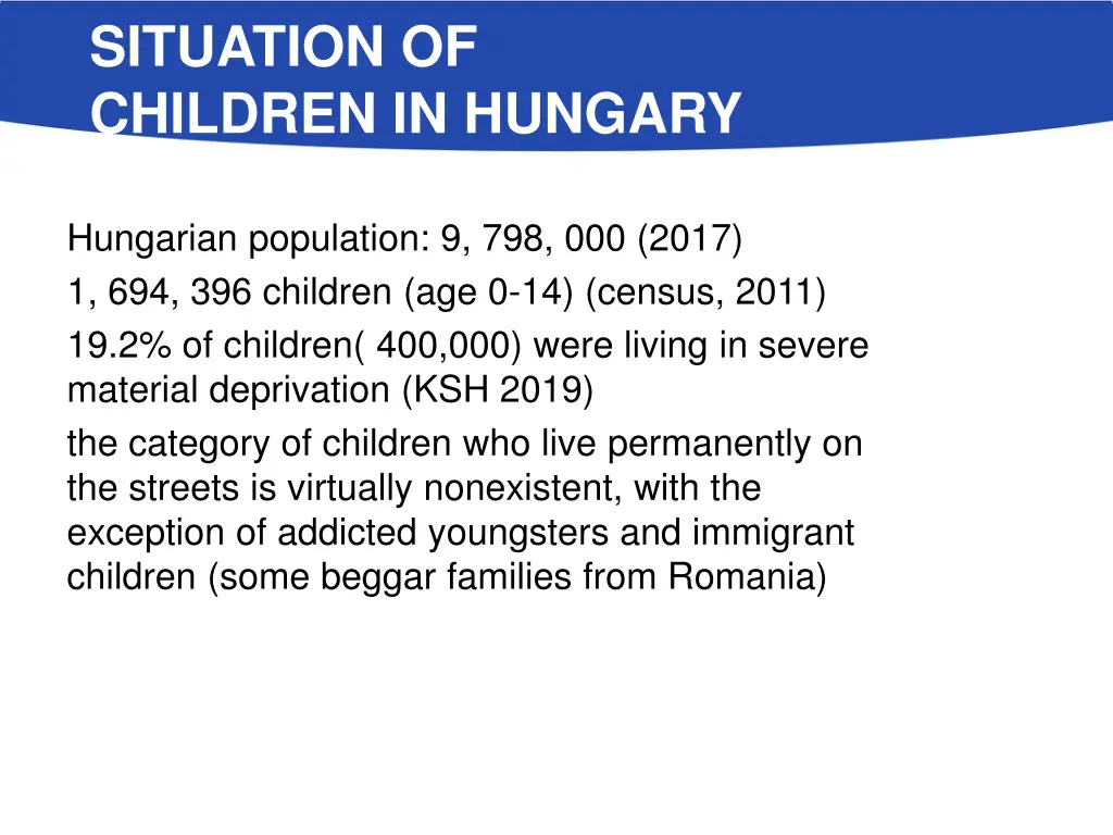 situation of children in hungary