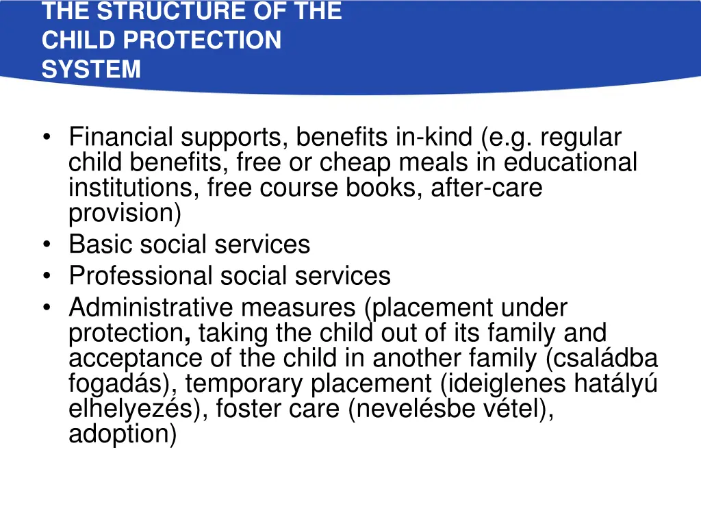 the structure of the child protection system