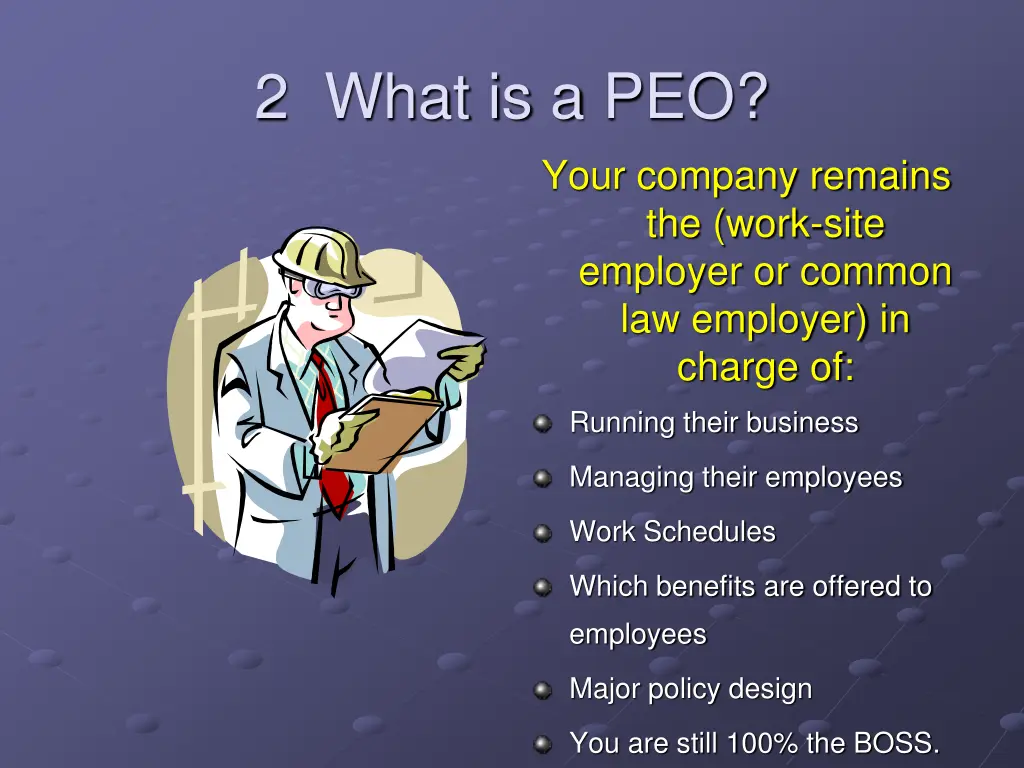 2 what is a peo