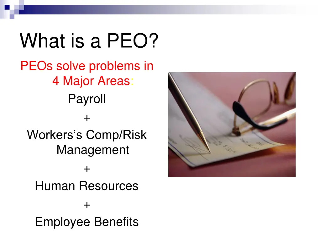 what is a peo 1