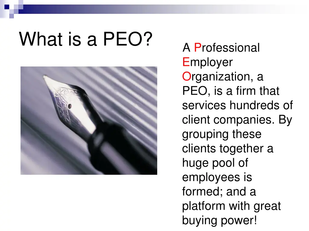 what is a peo