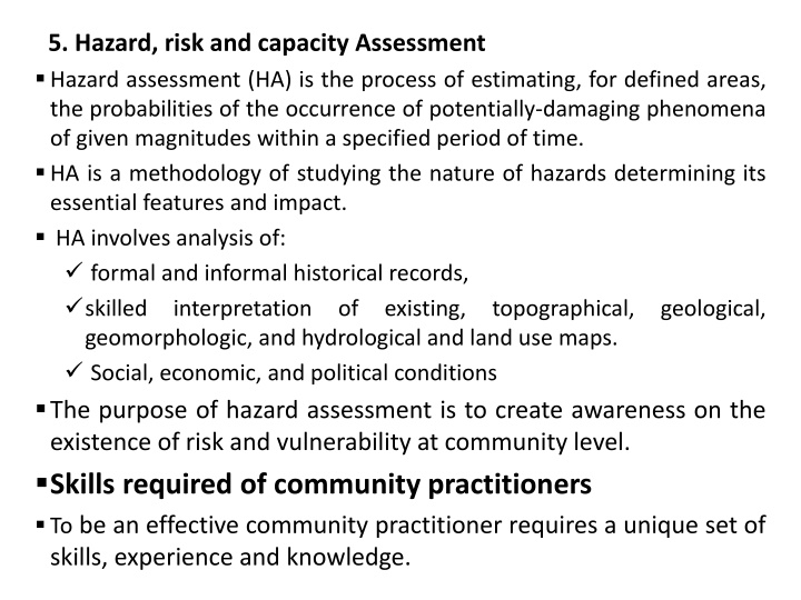 5 hazard risk and capacity assessment hazard
