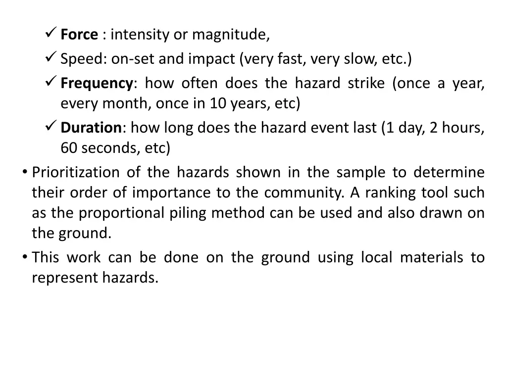 force intensity or magnitude speed