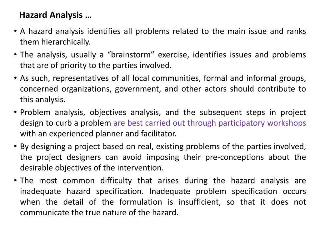 hazard analysis