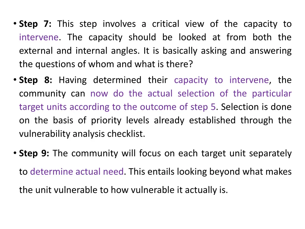 step 7 this step involves a critical view