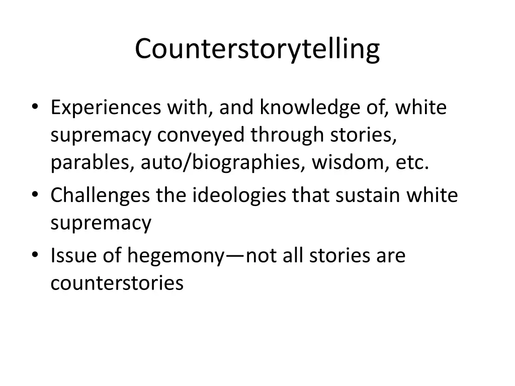 counterstorytelling