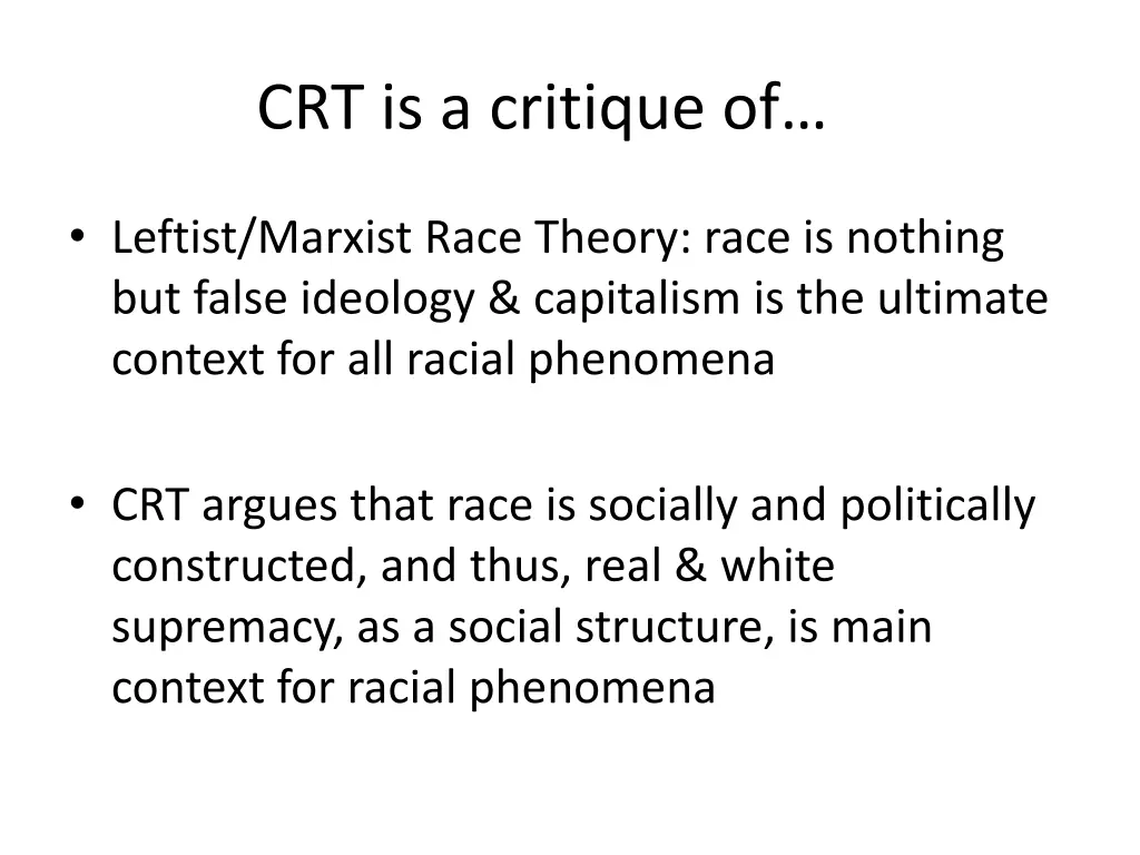 crt is a critique of 1
