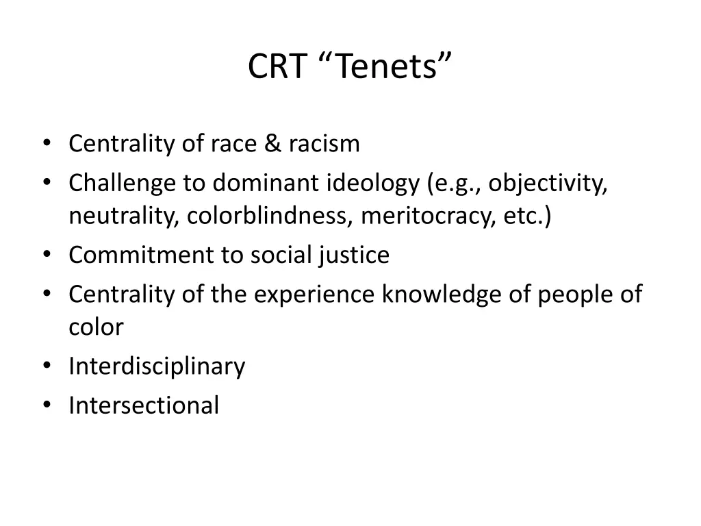 crt tenets