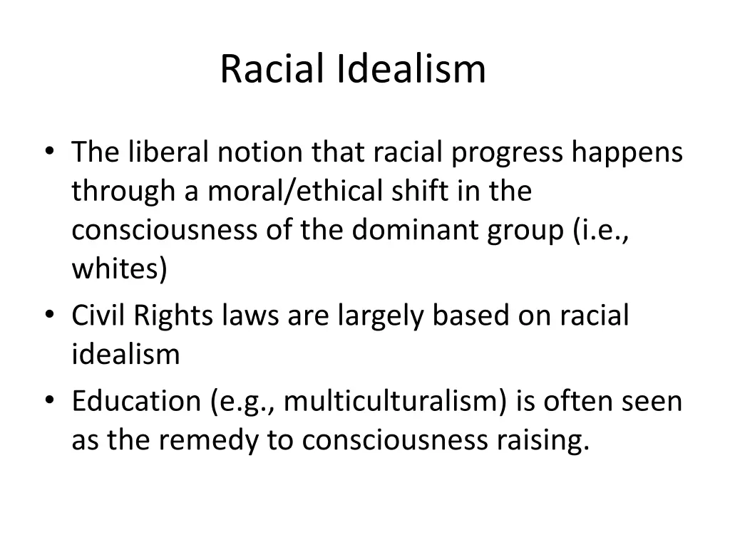 racial idealism