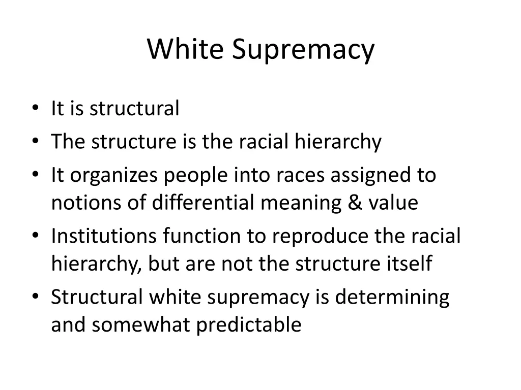 white supremacy