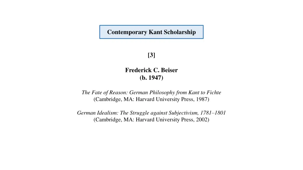 contemporary kant scholarship 3