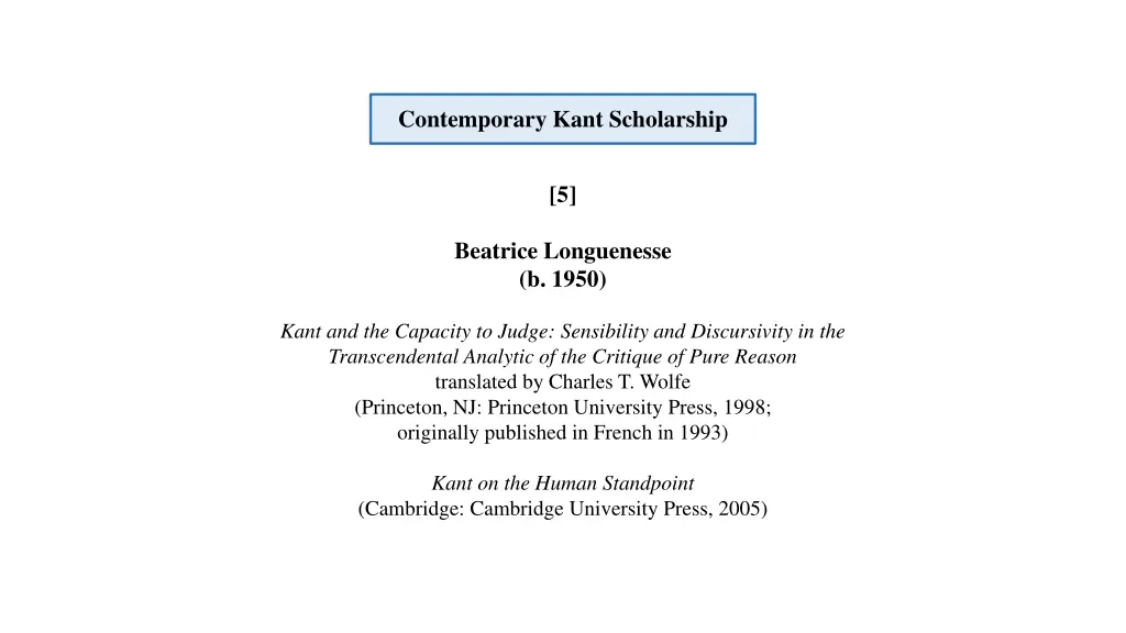 contemporary kant scholarship 5