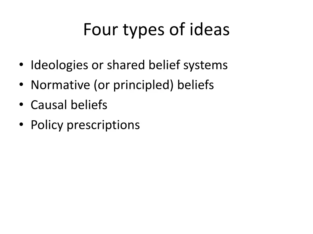 four types of ideas
