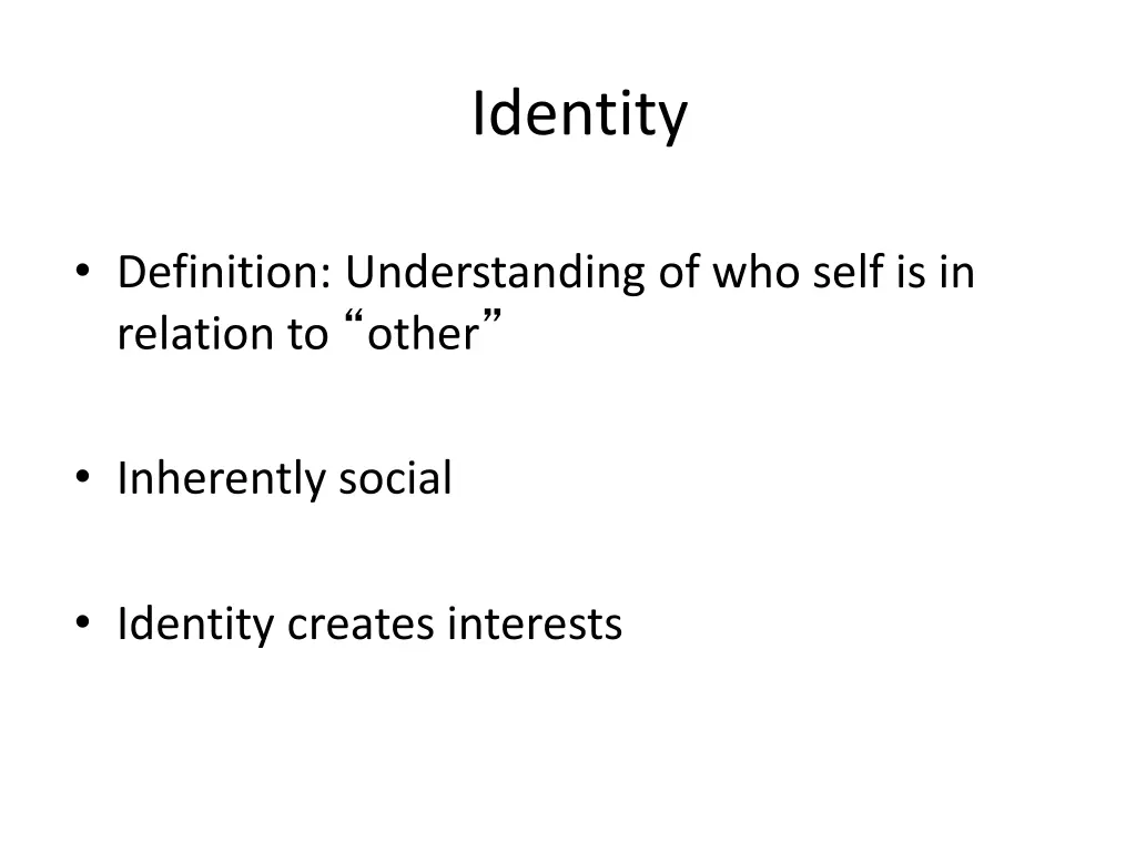 identity
