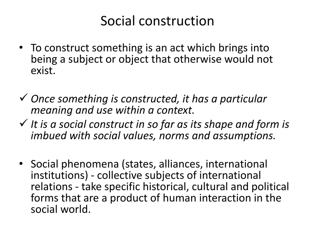 social construction