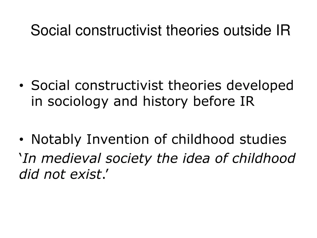 social constructivist theories outside ir