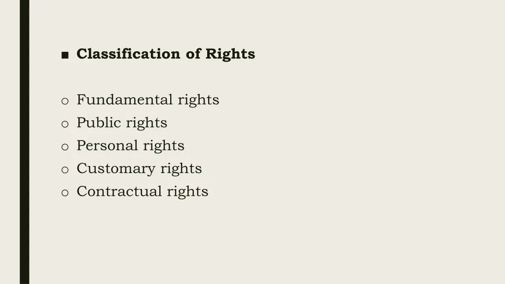 classification of rights