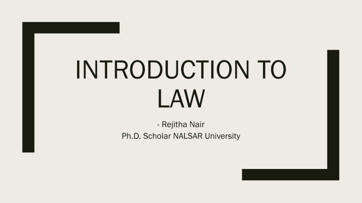 introduction to law
