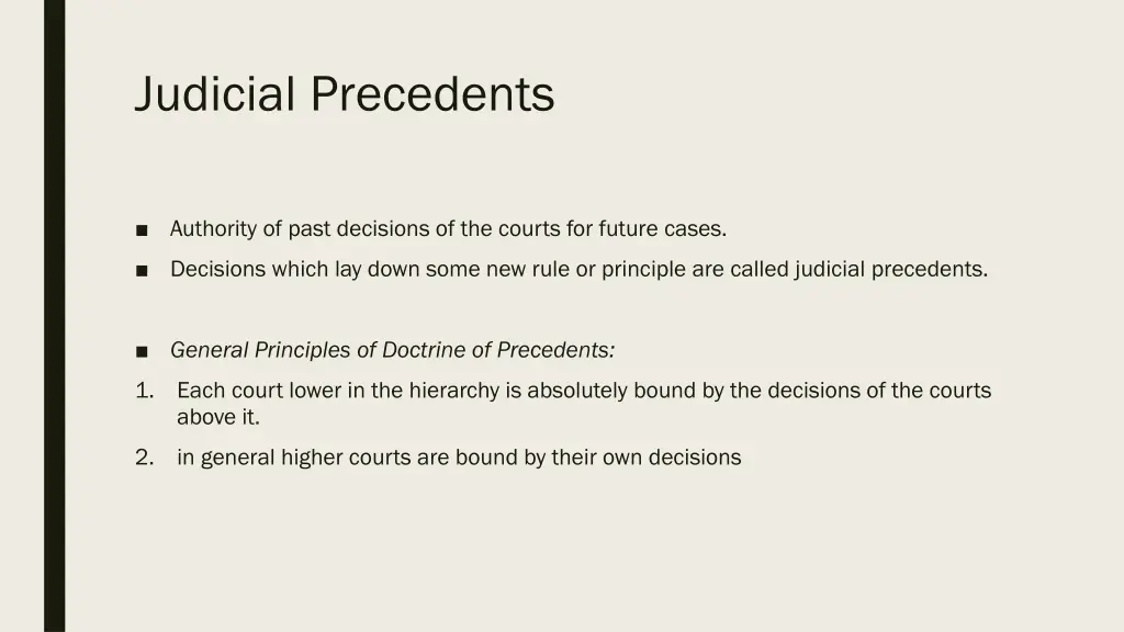 judicial precedents