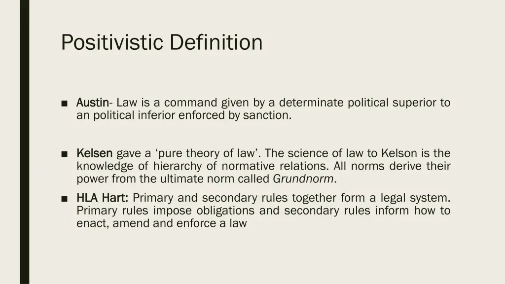positivistic definition