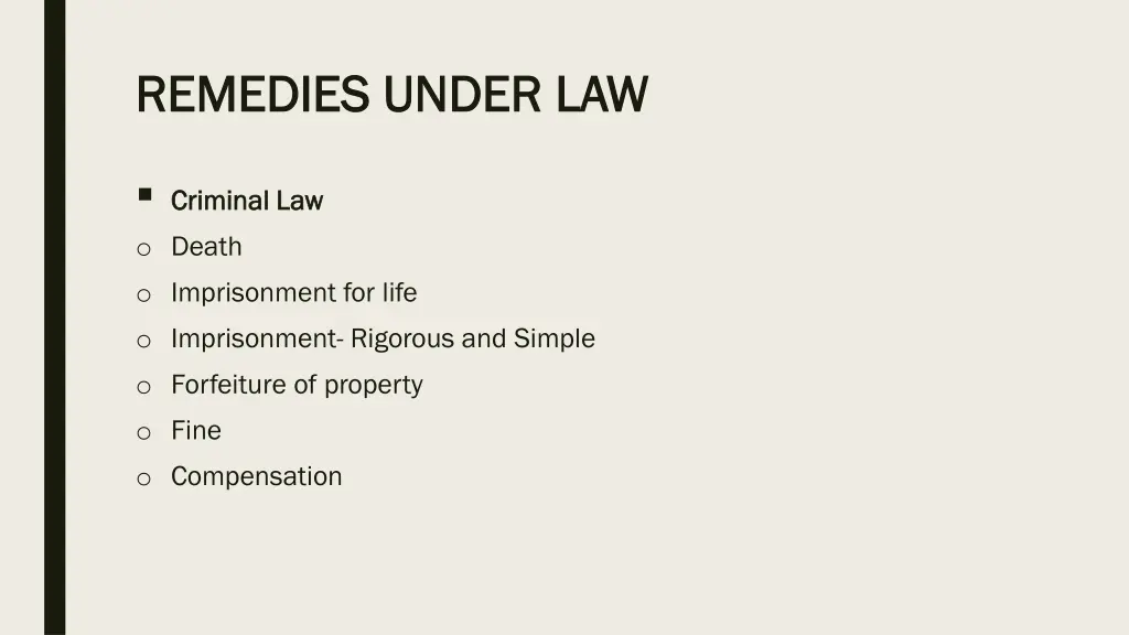 remedies under law remedies under law 1