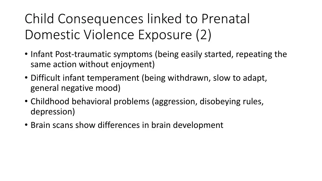 child consequences linked to prenatal domestic 1