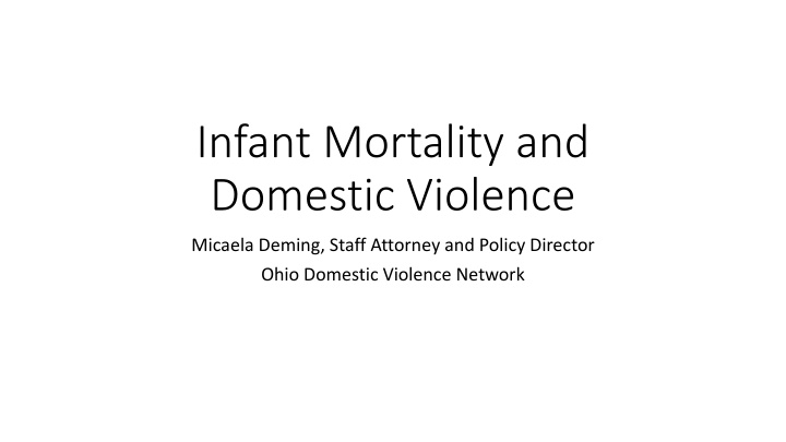 infant mortality and domestic violence