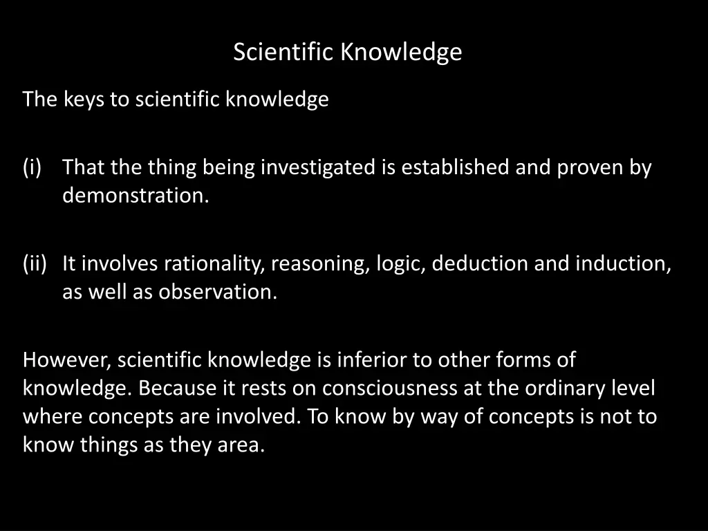 scientific knowledge