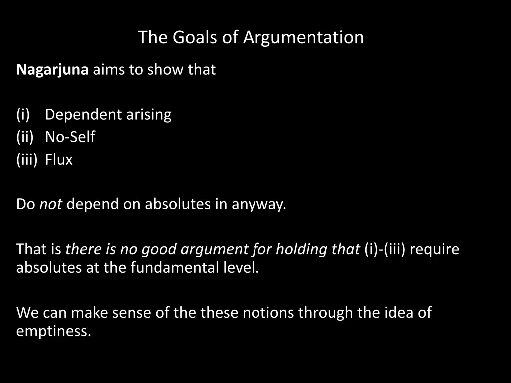 the goals of argumentation