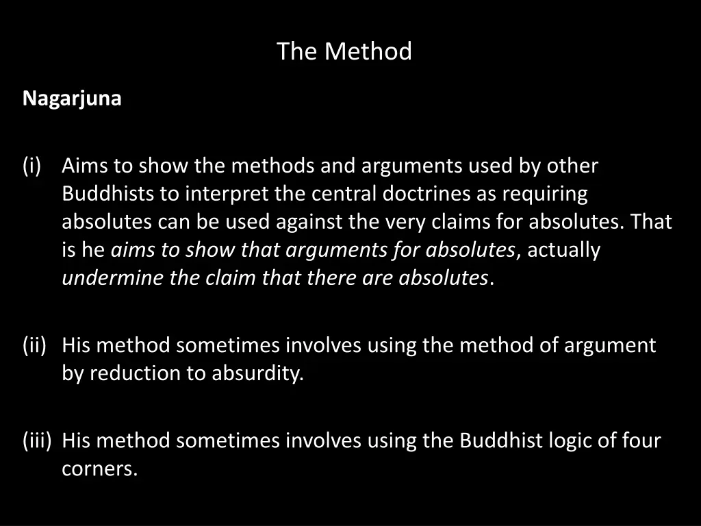 the method