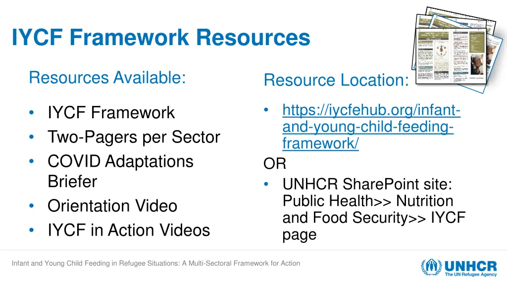 iycf framework resources