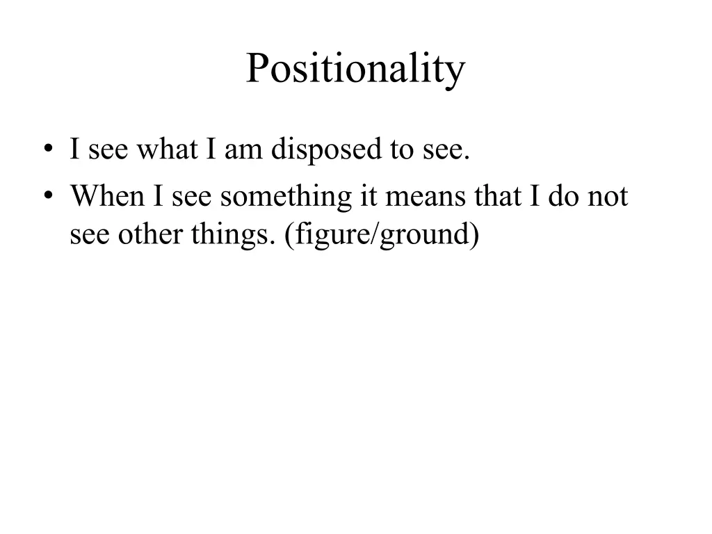 positionality