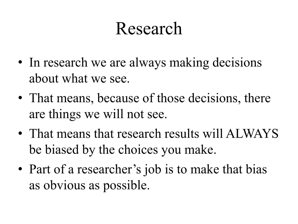 research