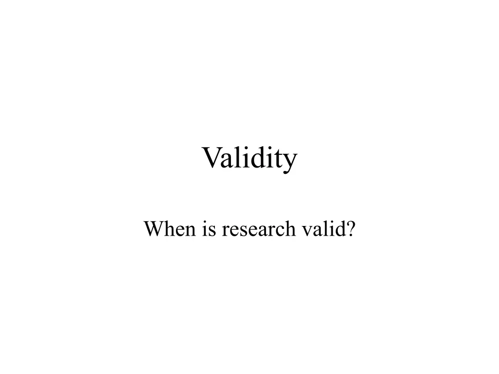 validity