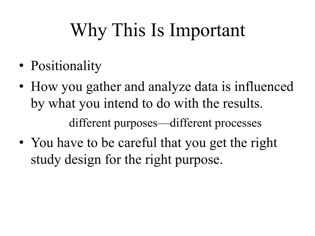why this is important