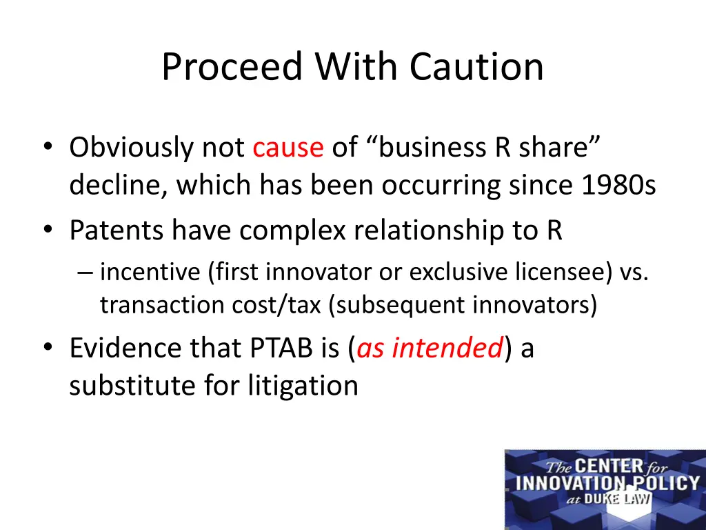 proceed with caution