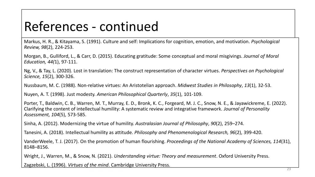 references continued