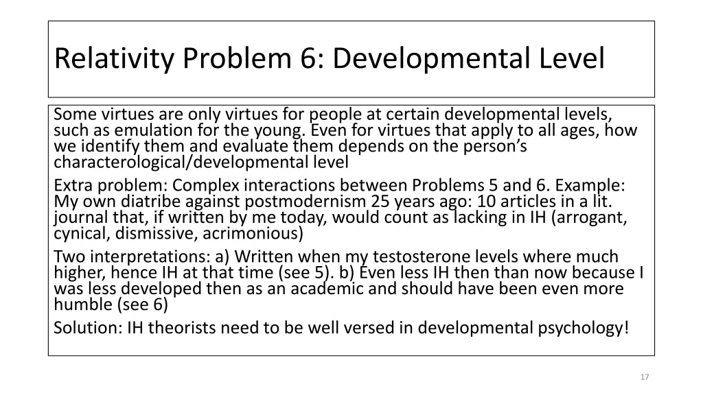 relativity problem 6 developmental level