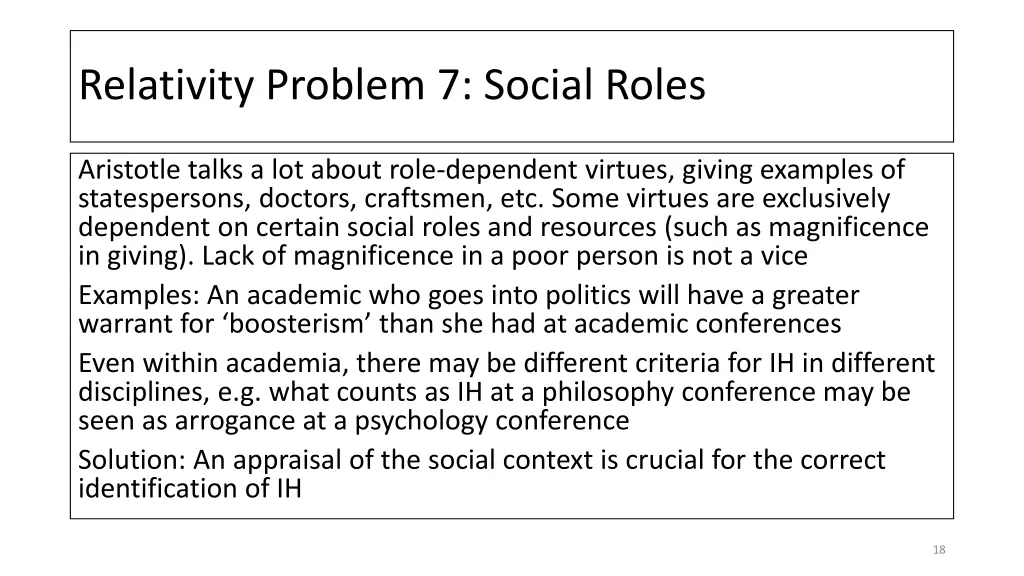 relativity problem 7 social roles