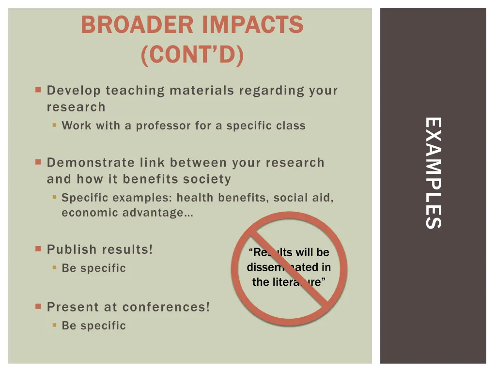 broader impacts broader impacts cont d cont d