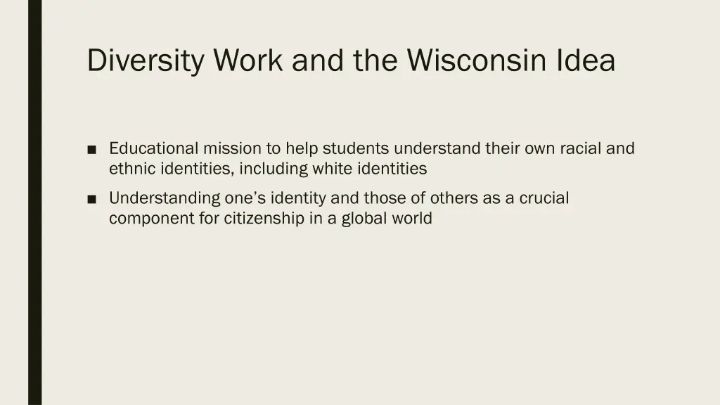 diversity work and the wisconsin idea