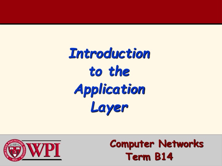 introduction to the application layer