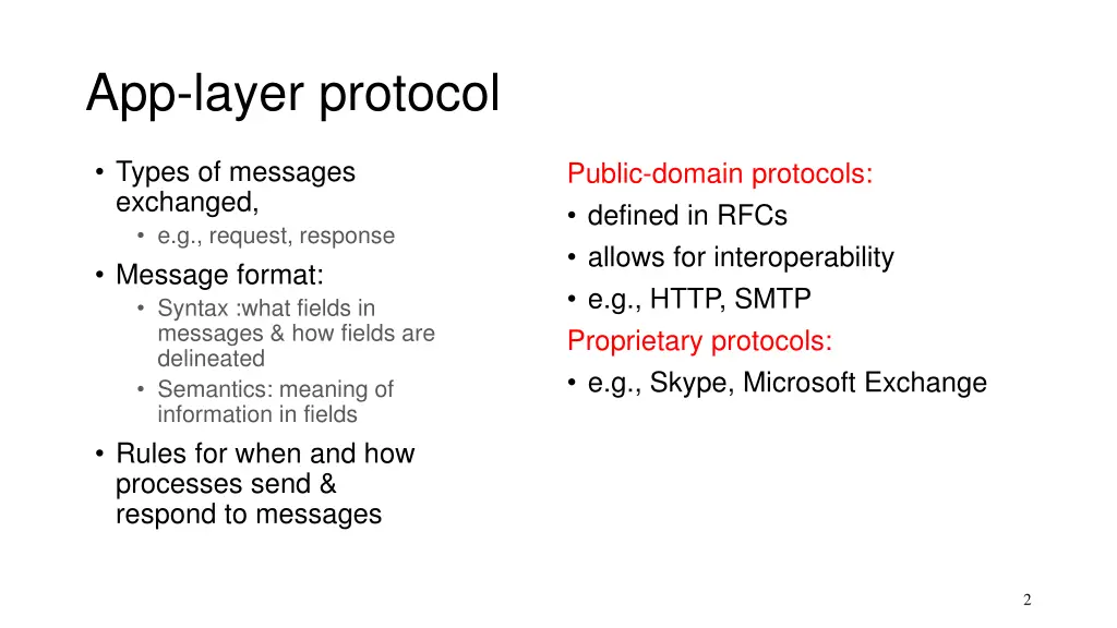 app layer protocol